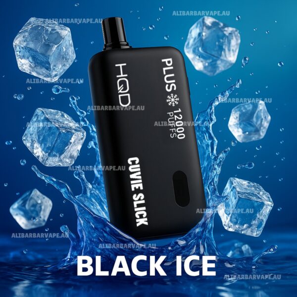 HQD Cuvie Slick Plus 12000 Puffs Black Ice - Alibarbar Vape Australia
