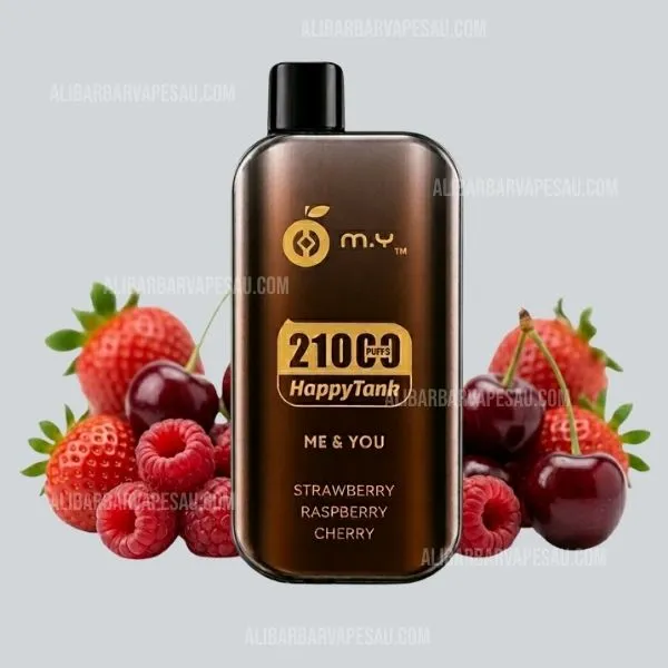 HappyTank 21000 Puffs Strawberry Raspberry Cherry
